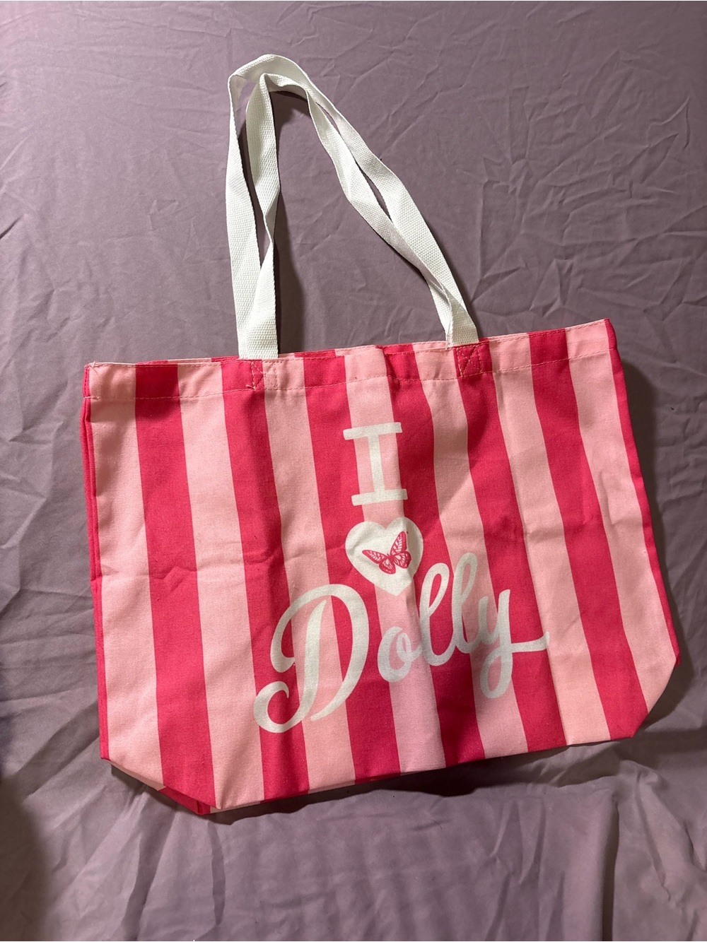 Dolly Tote with White Handles